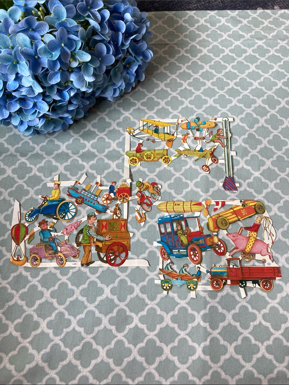 Vintage MLP Transportation/Circus Scraps Die Cuts #1606